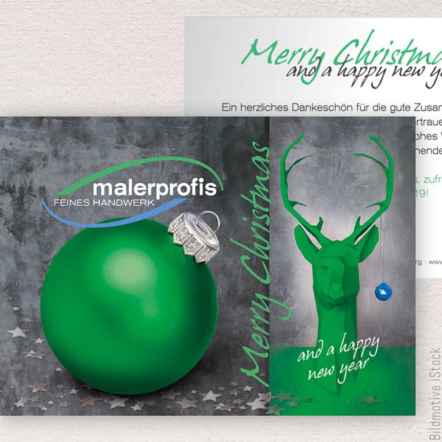 Heydorndesign - Grafik-Design - malerprofis - Weihnachtskarte Merry Christmas