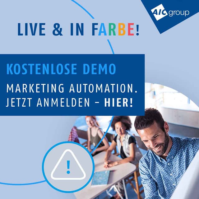 Heydorndesign - Social Media - AIC Group - Post: Live & in Farbe